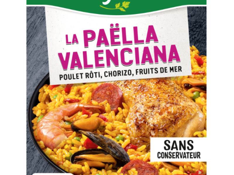 Paëlla Valenciana, Poulet Rôti, Chorizo, Fruits de Mer