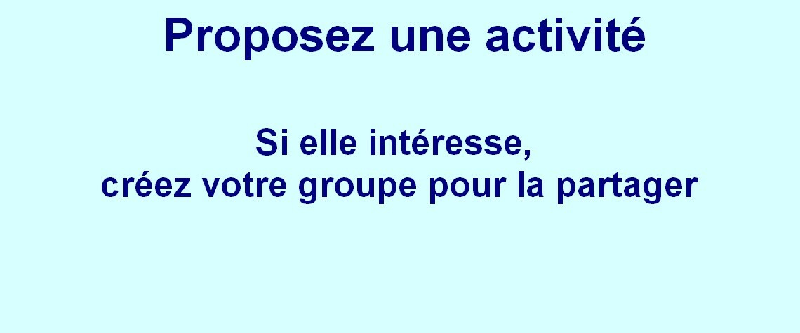 proposez votre activité